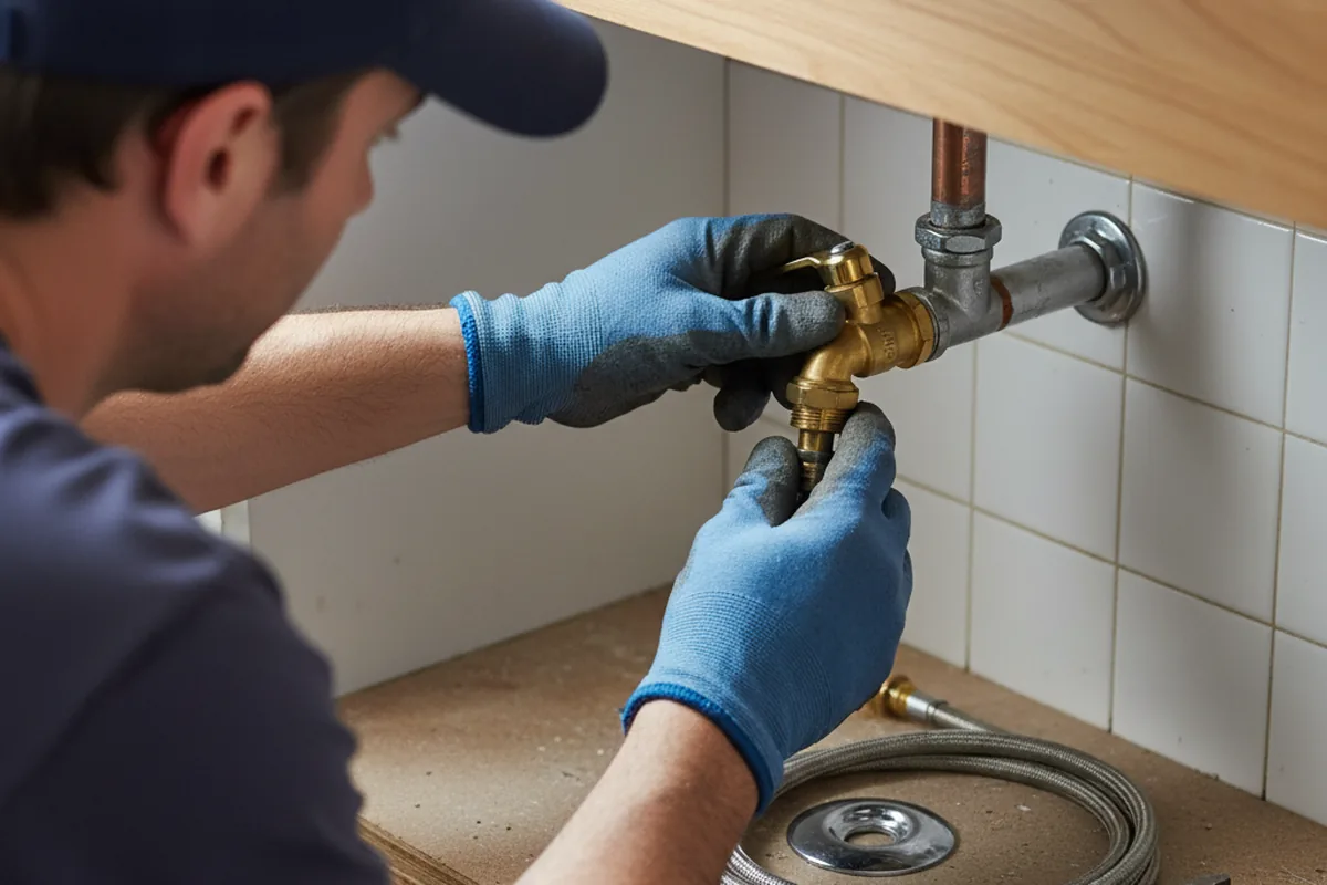 Shutoff valve and fitting work during Well Pump Repair in Playa Vista